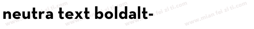 neutra text boldalt字体转换